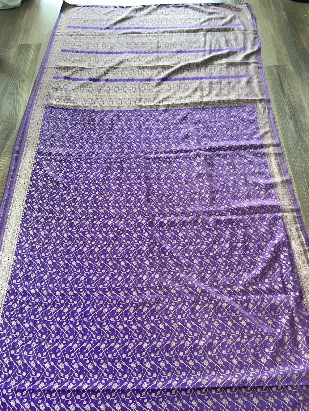 Vintage Purple Silk Decorative Throw/Fabric